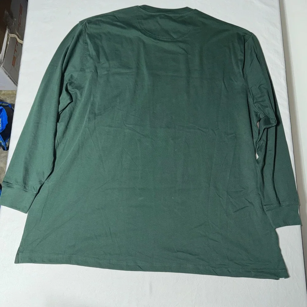 Wrangler Riggs Workwear Mens 3XT Green Long Sleeve Pocket T-Shirt Cotton READ - Picture 3 of 11